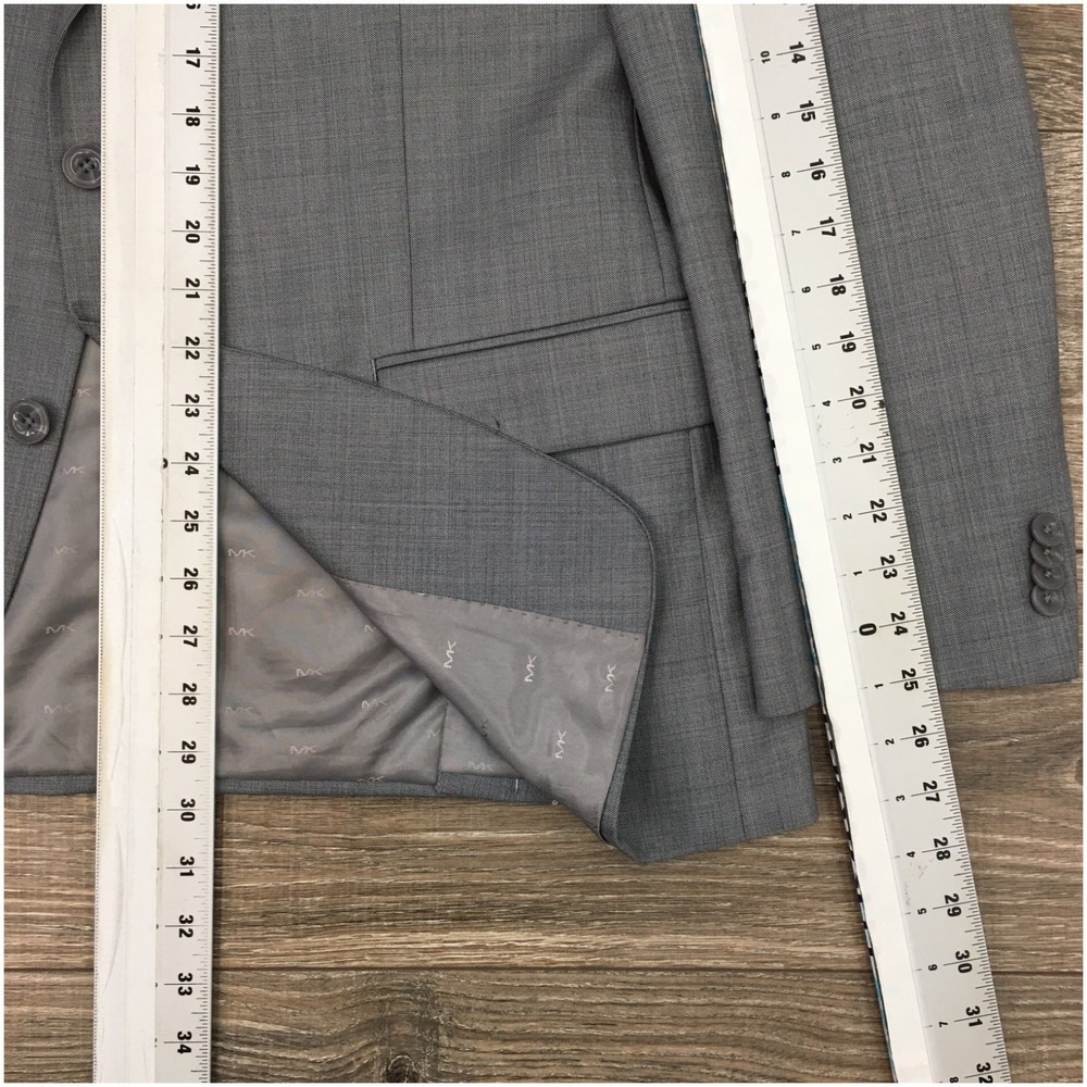 MICHAEL KORS Mens Blazer Sport Coat Casual Jacket Size‎ 44R Classic Wool Suit - Picture 9 of 12